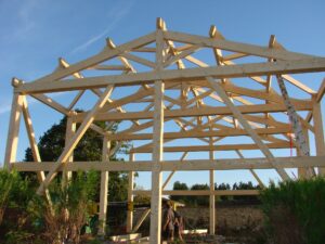 Chantier charpente traditionnelle